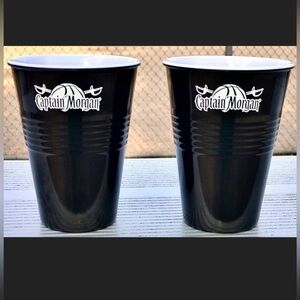 Officially Licensed Captain Morgan Rum Skull & Crossbones Pirate Plastic Glasses